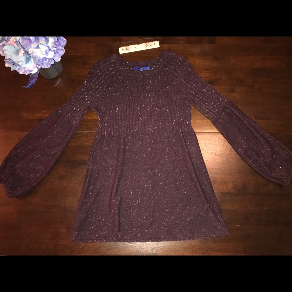 Beautiful Sparkly Deep Plum Sweater - Medium - EUC